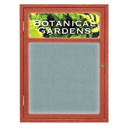 United Visual Products Open Faced Traditional Rounded Corkboard UV639ARC-SATIN-CINNABA